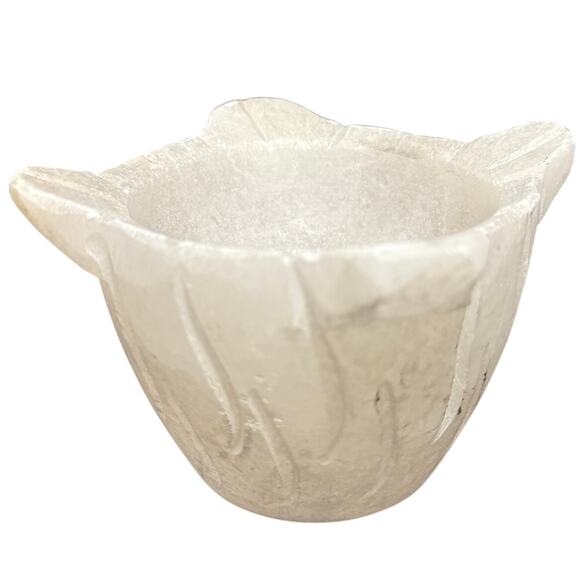 Vintage Alabastor Mortar - Made in Spain - 3" Tall / 4" Diameter - Picture 4 of 5